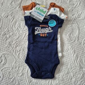 Child of Mine by Carter's boys Preemie 3 pack of body suits, NWT